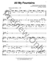 All My Fountains piano sheet music cover